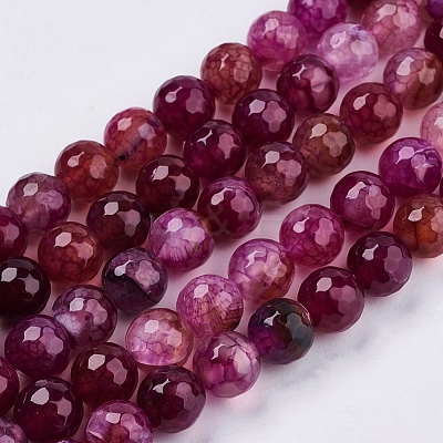 Natural Agate Round Beads Strand X-G-L084-10mm-59-1