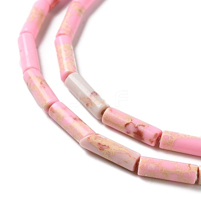 Synthetic Imperial Jasper Dyed Beads Strands G-D077-B01-06-1