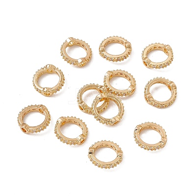 Brass Micro Pave Cubic Zirconia Bead Frames KK-A171-05G-02-1