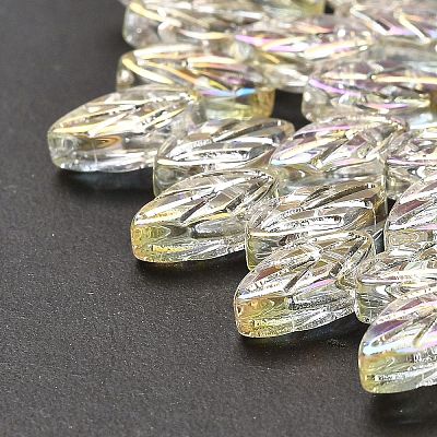 Electroplate Glass Beads Strands X-EGLA-B004-02A-FR01-1