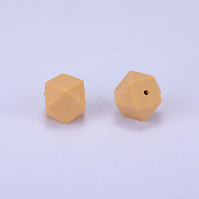 Hexagonal Silicone Focal Beads SI-JX0020A-115-1