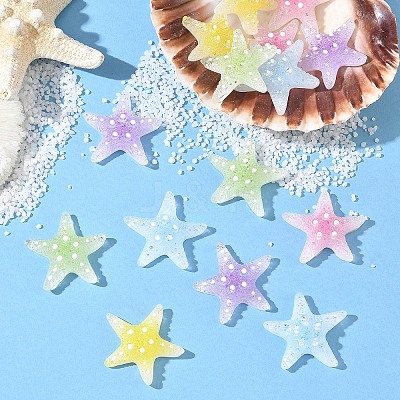 15Pcs 5 Colors Transpant Resin & Paillette Decoden Cabochons CRES-YW0002-86-1