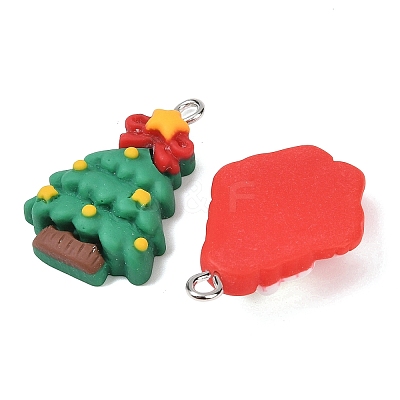 Christmas Opaque Resin Pendants RESI-I350-01-1
