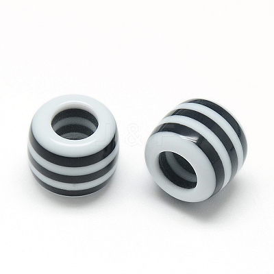 Opaque Stripe Resin Beads LS-X1-RESI-S344-12-1