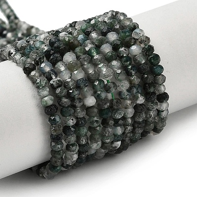 Natural Moss Agate Beads Strands X-G-C228-A01-2x3mm-1