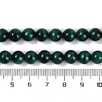 Natural Malachite Beads Strands G-F461-05-8mm-1
