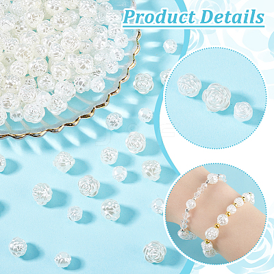 300Pcs 3 Styles Imitation Pearl Acrylic Beads OACR-GA0001-20-1