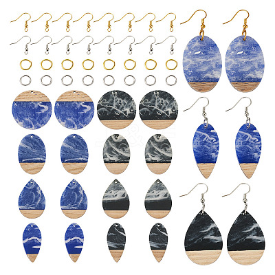 DIY Geometric Dangle Earring Making Kit DIY-TA0004-37-1