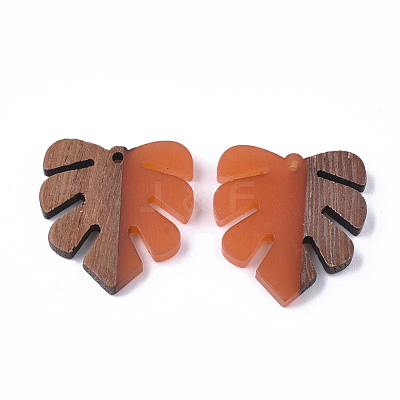 Resin & Walnut Wood Pendants X-RESI-S358-24C-1