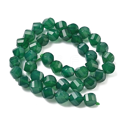 Natural Green Onyx Agate Beads Strands G-C267-B13-1