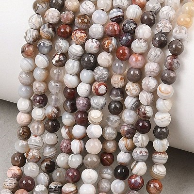 Natural Mexican Agate Beads Strands G-G345-B01-3mm-1