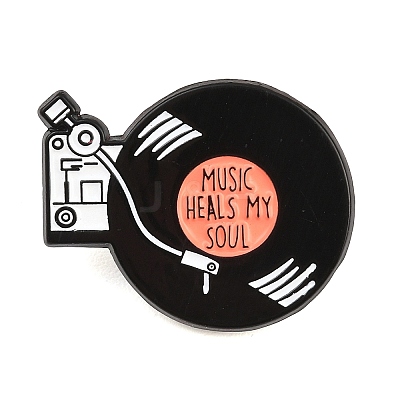Music Heals My Soul Enamel Brooches JEWB-I062-01EB-01-1