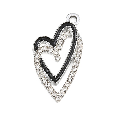 Alloy Rhinestone Pendants RB-CBA332B-07A-P-1