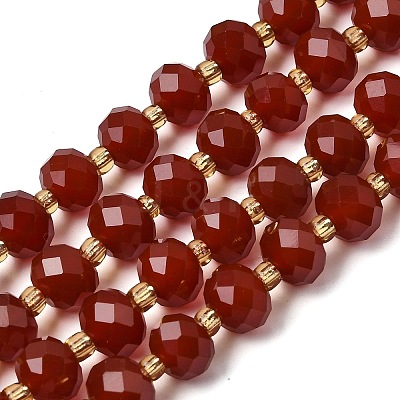 Natural Carnelian(Dyed & Heated) Beads Strands G-D105-B12-1