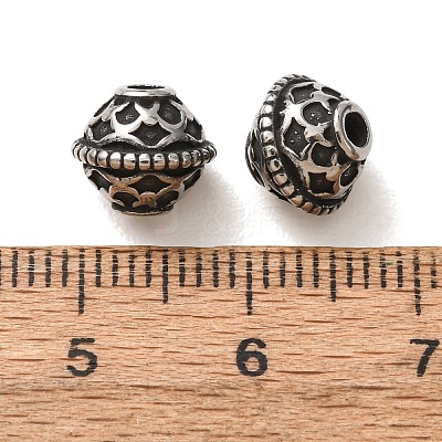 304 Stainless Steel Beads SA-CBA9DCB-15AS-1