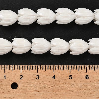 Synthetic Coral Dyed Carved Beads Strands CORA-P004-01D-1
