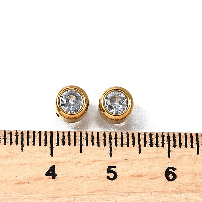 201 Stainless Steel Rhinestone Beads STAS-F318-02G-1