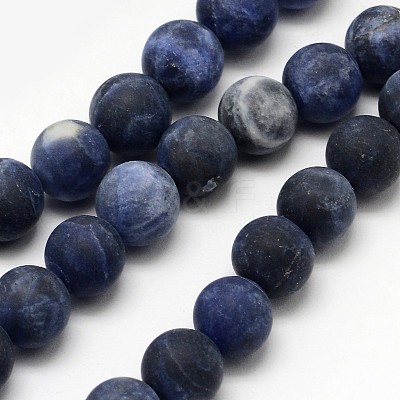 Natural Sodalite Beads Strands X-G-D682-8mm-1