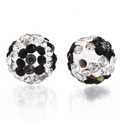 Polymer Clay Rhinestone Beads RB-N051-012A-1