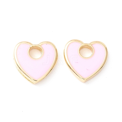 Rack Plating Eco-friendly Brass Enamel Charms KK-D073-04G-03-NR-1