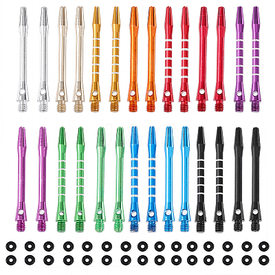 28Pcs 14 Style Alloy Dart Shafts for Soft and Steel Tips AJEW-CA0003-42-1