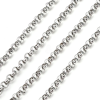 Tarnish Resistant 304 Stainless Steel Rolo Chains STAS-O076-02-1