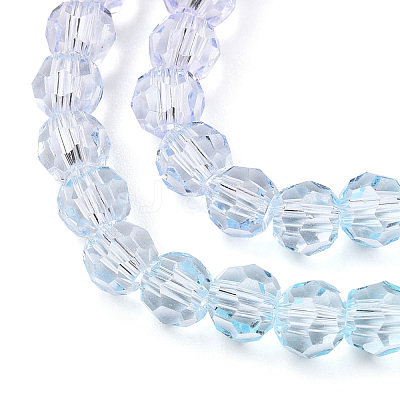 Transparent Glass Beads Strands GLAA-E036-07W-1