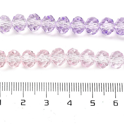 Transparent Painted Glass Beads Strands DGLA-A034-T8mm-A05-1