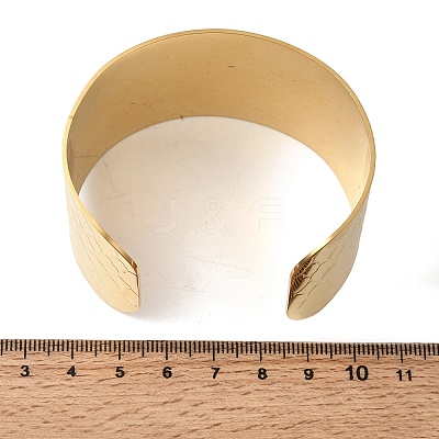 316L Surgical Stainless Steel Cuff Bangles BJEW-D454-01B-G-1