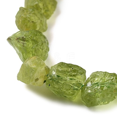 Raw Rough Natural Peridot Beads Strands G-P528-B05-01-1