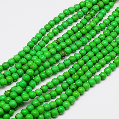 Synthetic Turquoise Beads Strands TURQ-G106-4mm-02B-1