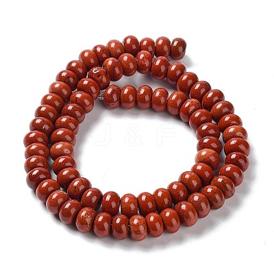 Natural Red Jasper Beads Strands G-F347-8x5mm-01-1