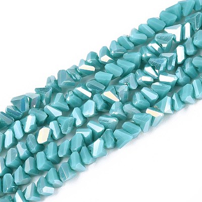 Electroplate Opaque Glass Beads Strands GLAA-N022-4mm-19-1