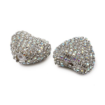 Sparkling Acrylic Heart Beads with Rhinestone Embellishment LS-OACR-NH0001-02B-07-1