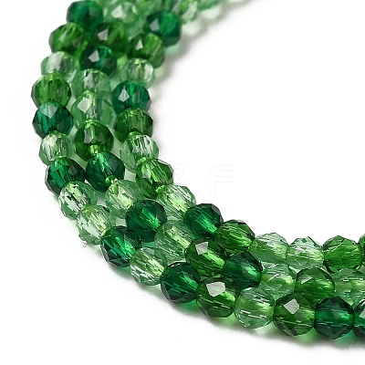 Transparent Glass Beads Strands GLAA-H027-01G-1