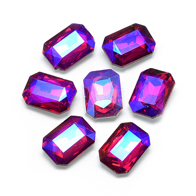 Pointed Back Glass Rhinestone Cabochons RGLA-T019-10x14mm-03-1