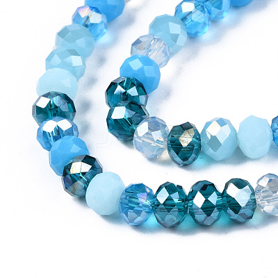 Electroplate Glass Beads Strands EGLA-N002-12E-1