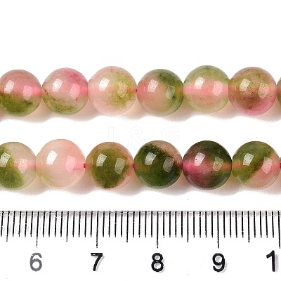 Dyed Natural White Jade Beads Strands G-T138-8mm-210-18-1