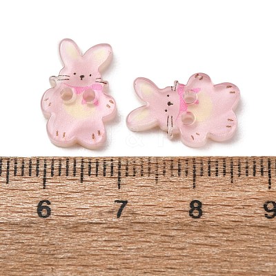 2-Hole Printed Transparent Resin Buttons RE-CBA66DF-28-1