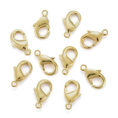 Brass Lobster Claw Clasps X-KK-903-G-NF-1