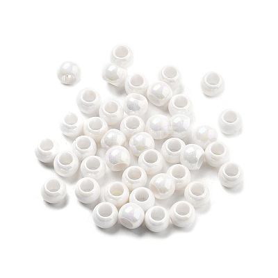 UV Plating Rainbow Iridescent Acrylic Beads PACR-D300-01F-1