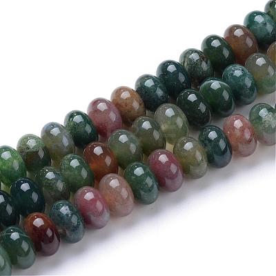 Natural Indian Agate Bead Strands G-R408-5x8-16-1