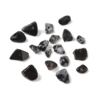 Natural Snowflake Obsidian Chip Beads G-XCP0001-27-1