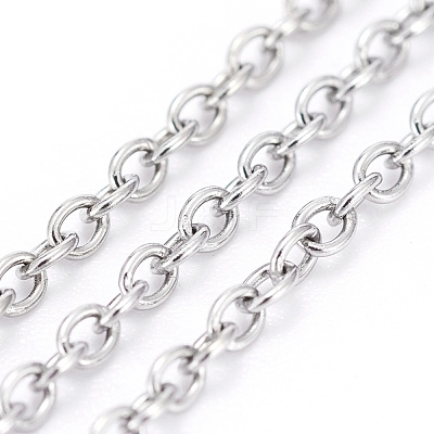 Tarnish Resistant 304 Stainless Steel Cable Chains CHS-F006-02B-P-1