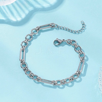 304 Stainless Steel Link Chain Bracelets for Women BJEW-JB13128-1