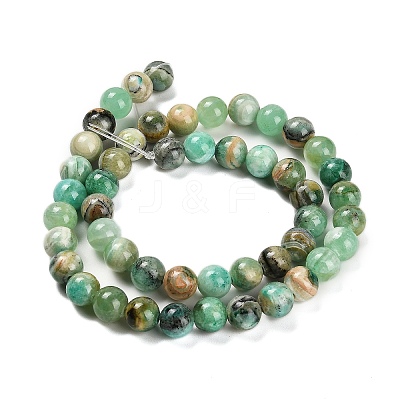 Natural Green Line Jasper  Beads Strands X-G-B128-A03-03-1