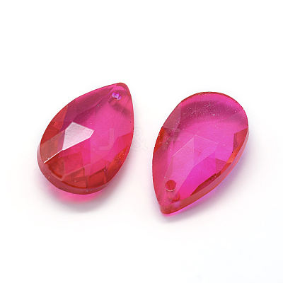 Faceted Glass Pendants GLAA-F069-L-M-1