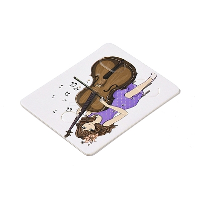 Rectangle Paper Earring Display Card with Hanging Hole CDIS-C004-01A-1