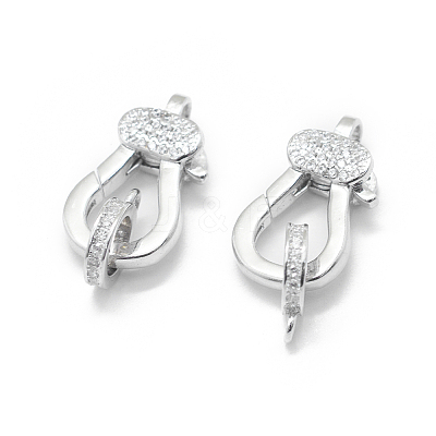 Anti-Tarnish Rhodium Plated 925 Sterling Silver Lobster Claw Clasps STER-L055-067P-1