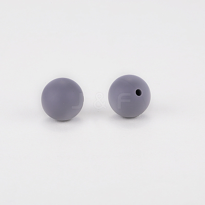 Round Silicone Focal Beads SI-JX0046A-44-1